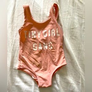 Jean and June 18/24 light pink Tiny Girl Gang swimsuit